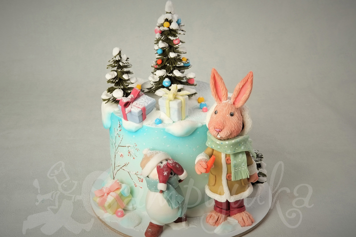 Торт Новогодний кролик 1
