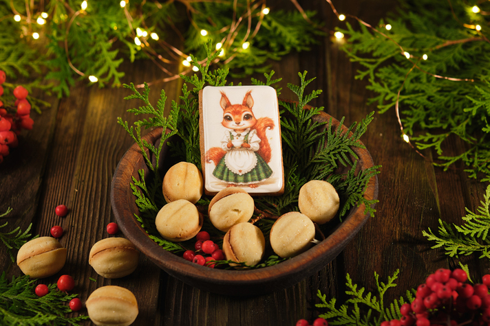 Пряник Белочка с орешками 1уп 250гр 0