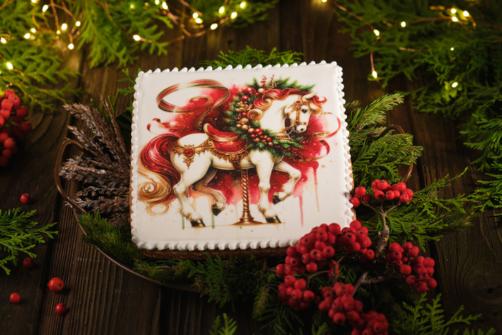 Пряник Открытка 1шт 450гр Лошадка 0 - фудмаркет «Ватрушка» Пряник Открытка 1шт 450гр Лошадка 0