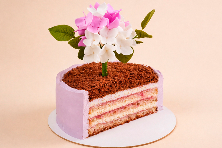 Торт Праздничный с цветком 800гр 5