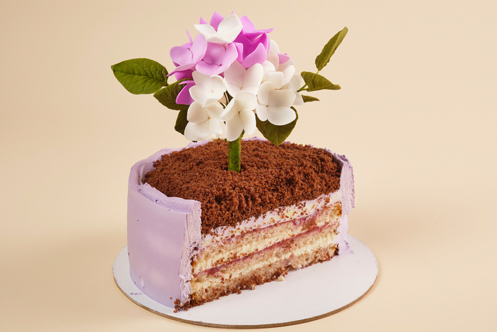 Торт Праздничный с цветком 800гр 2 - фудмаркет «Ватрушка» Торт Праздничный с цветком 800гр 2