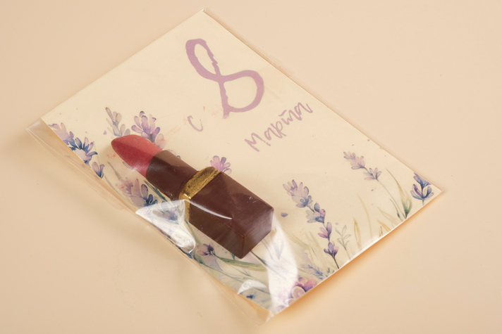 Шоколад помада с открыткой 15гр 1