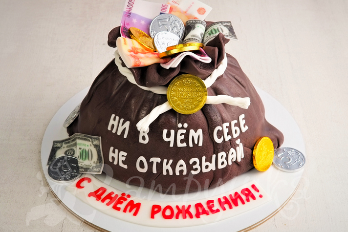 Торт Денежный мешок от 1300р до 2000р за 1кг 0