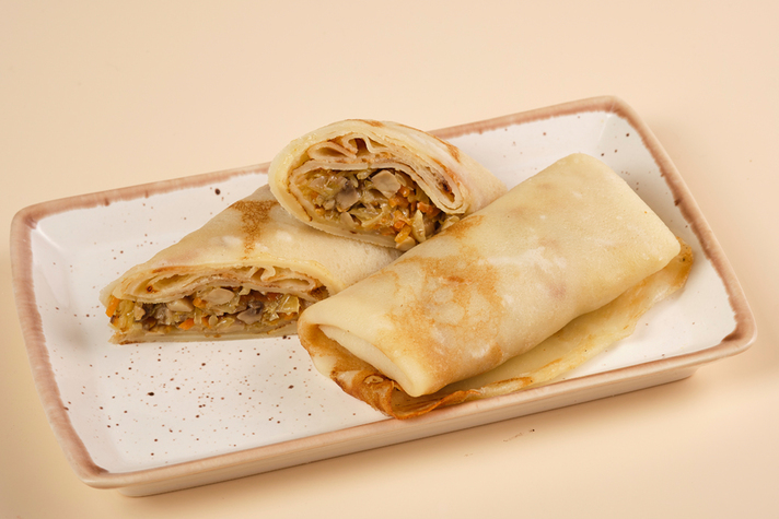 Блинчик постный с квашеной капустой и грибами 2шт/200гр 0