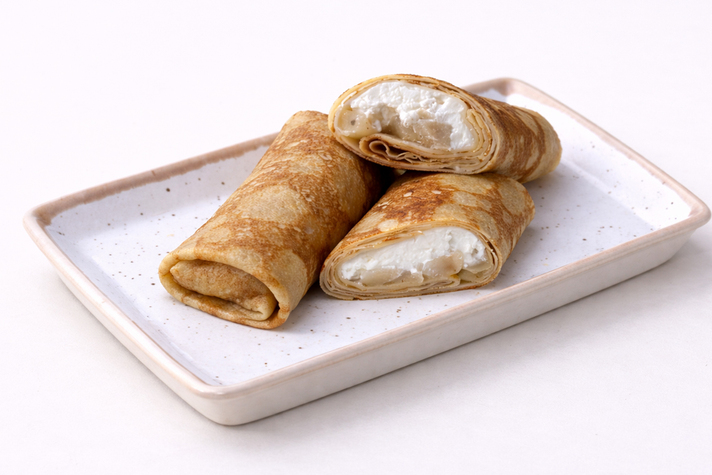 Блинчик с творогом и томленой грушей 2шт/200гр 0 - фудмаркет «Ватрушка» Блинчик с творогом и томленой грушей 2шт/200гр 0