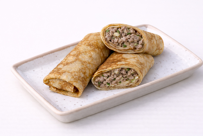 Блинчик с куриной печенью, яйцом и зеленым луком 2шт/200гр 0