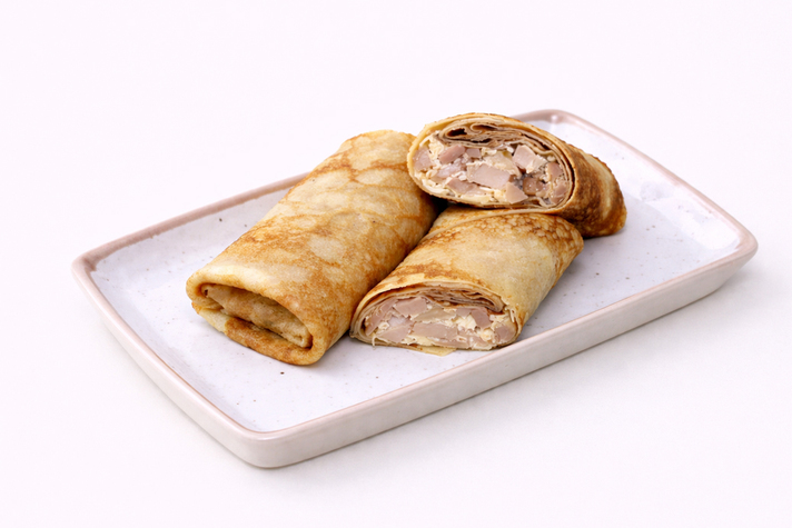 Блинчик с запечённым цыпленком и сыром 2шт/200гр 0 - фудмаркет «Ватрушка» Блинчик с запечённым цыпленком и сыром 2шт/200гр 0