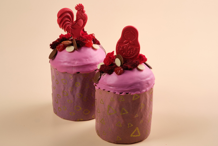 Кулич с шоколадом и вишней 1шт 250гр 0