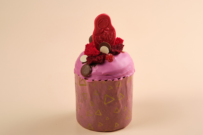 Кулич с шоколадом и вишней 1шт 250гр 1