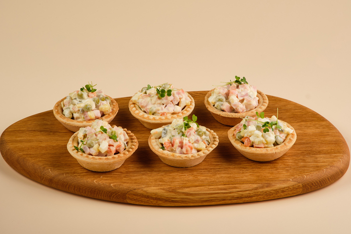 Тарталетки с салатом Оливье 6шт/270гр 0