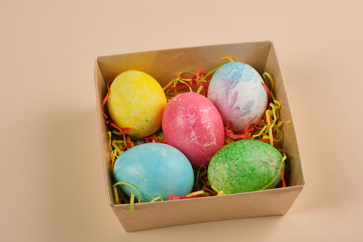 Яйца куриные крашеные набор 5шт 0