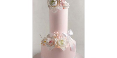 Торт Свадебный Пастель с цветами 