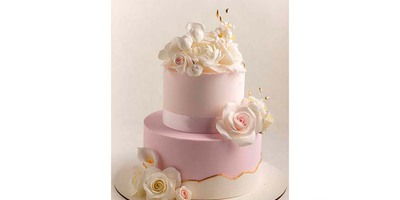 Торт Свадебный Розы пастель 