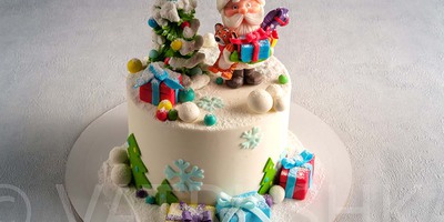 Торт Веселые Дед Мороз от 1400р до 2100р за 1кг