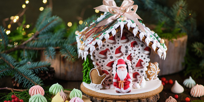 Пряничный дом Премиум Дед Мороз 1шт 1300гр