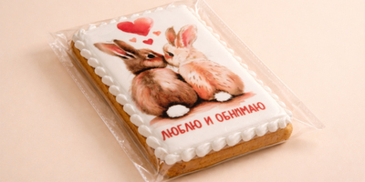 Пряник открытка 1шт 100гр