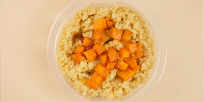 Каша пшенная на миндальном молоке с карамельной тыквой 250гр