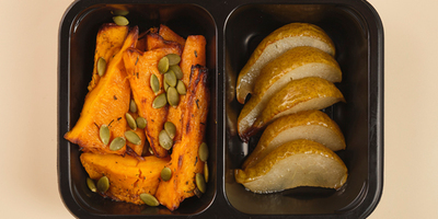 Запеченная тыква с карамелизированной грушей 180гр