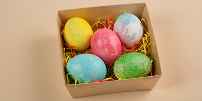 Яйца куриные крашеные набор 5шт - фудмаркет «Ватрушка» Яйца куриные крашеные набор 5шт